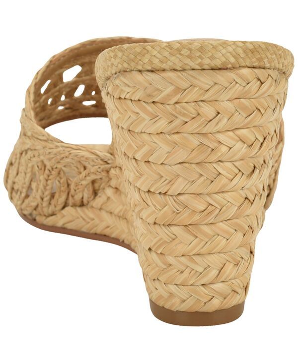 ナインウェスト レディース シューズ スリッポン・ローファー サンダル Nine West Womens Nimma Woven SlipOn Wedge Sandals Natural