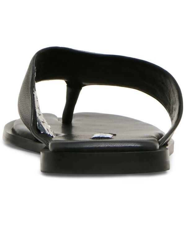 スティーブ マデン レディース シューズ スリッポン・ローファー サンダル Steve Madden Womens Illia Splitoe SlipOn Flat Sandals Black Le