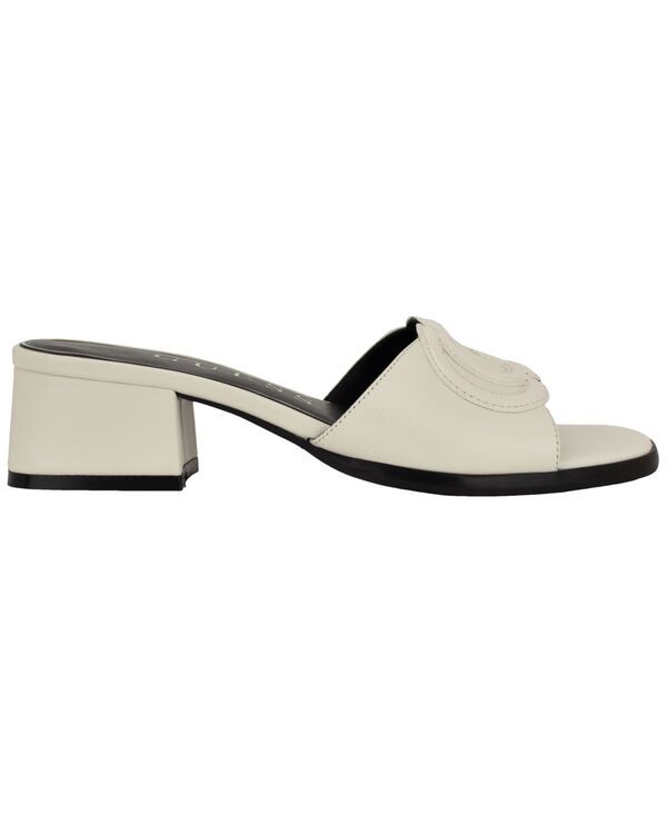 ゲス レディース シューズ スリッポン・ローファー サンダル ヒール GUESS Womens Cerrina SlipOn Block Heel Sandal White Leather ホワイト