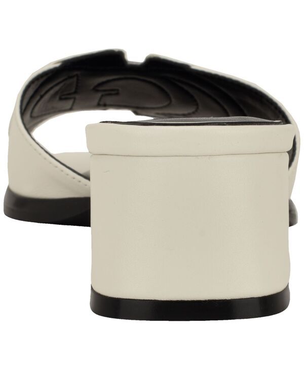 ゲス レディース シューズ スリッポン・ローファー サンダル ヒール GUESS Womens Cerrina SlipOn Block Heel Sandal White Leather ホワイト