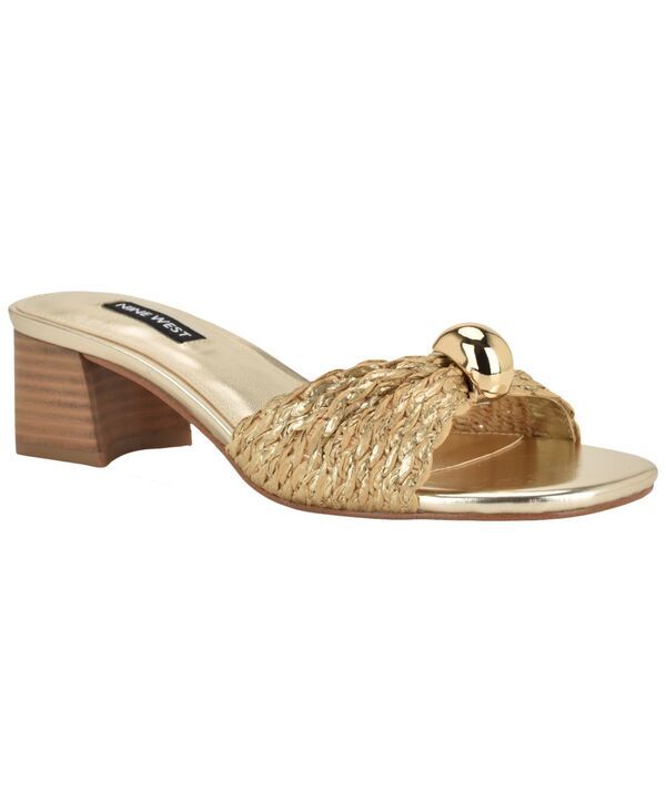ナインウェスト レディース シューズ スリッポン・ローファー サンダル ヒール Nine West Womens Gerry Ornamented SlipOn Block Heel Dressand
