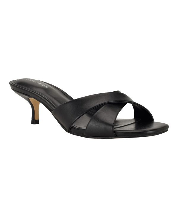 カルバンクライン レディース シューズ サンダル ヒール Calvin Klein Womenskylor CrissCross Kitten Heel Sandals Black ブラック