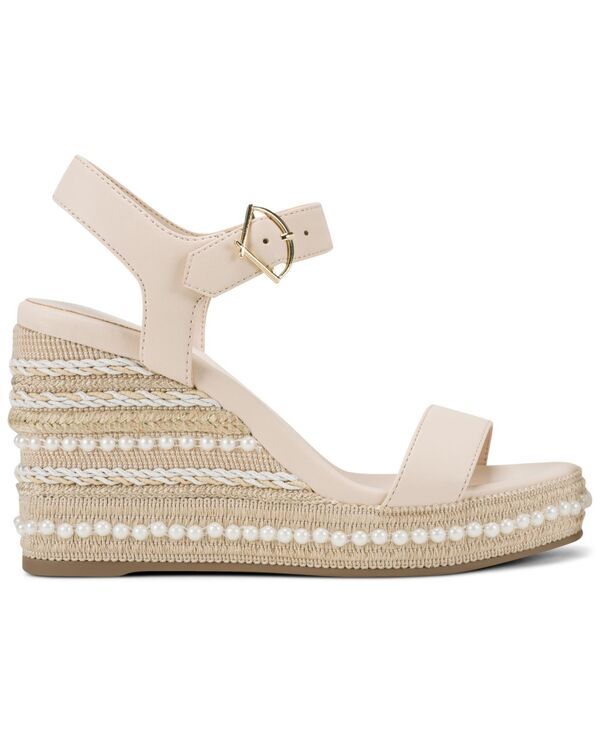 カール ラガーフェルド レディース シューズ サンダル KARLAGERFELD PARIS Womens Calzona Round Toe Wedge Sandals New Nude カール ラガーフェルド レディース シューズ サンダル KARLAGERFELD PARIS Womens Calzona Round Toe Wedge Sandals New Nude