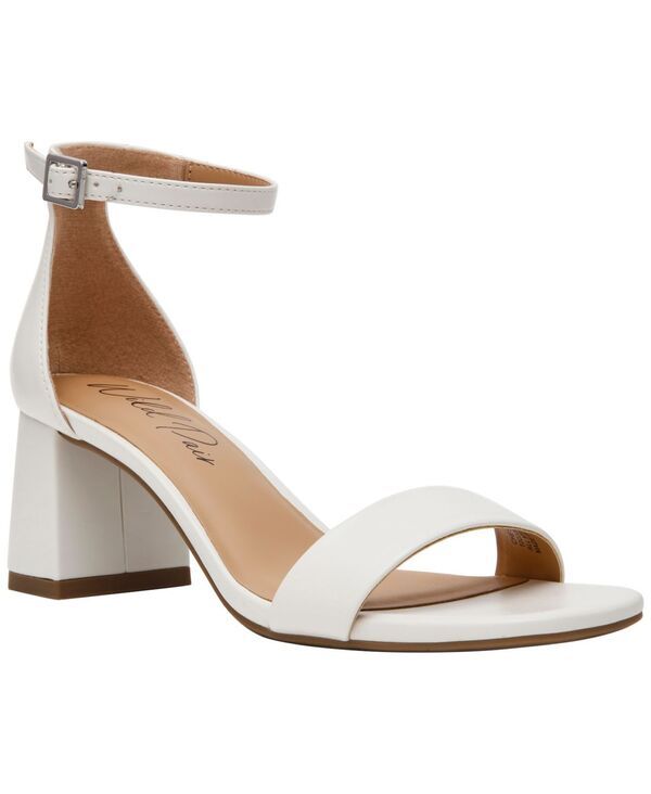 ワイルド ペアー レディース シューズ サンダル ヒール Wild Pair Womens Chessie Block Heel Sandals White ホワイト