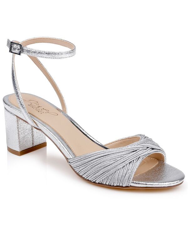 ジュウェルダグレイミシュカ レディース シューズ サンダル Jewel Badgley Mischka Womens Pretty Round Toe Dressandalsilver Textile