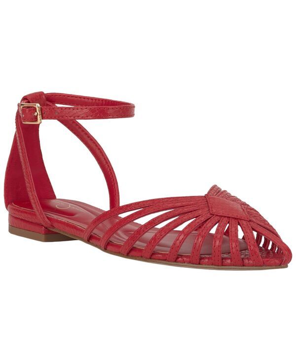 ジェシカシンプソン レディース シューズ サンダル Jessica Simpson Womens Eulean Huarache Pointed Toe Flat Sandals Red Muse G
