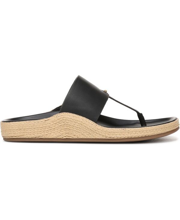 フランコサルト レディース シューズ サンダル Franco Sarto Womens Bernice Open Toe Thong Sandals Black Faux Leather ブラック