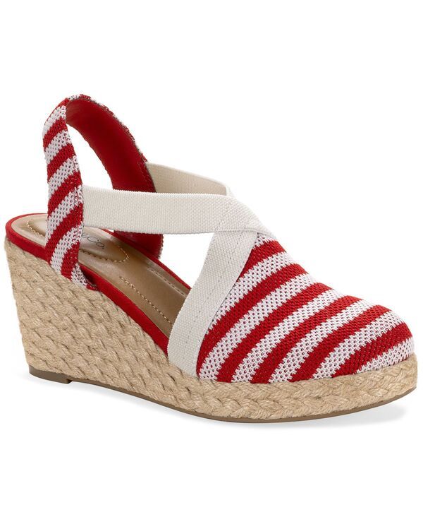 スタイルアンドコー レディース シューズ サンダル Style Co Womensiennaa Closed Toe Wedgespadrilles Red Stripe レッド