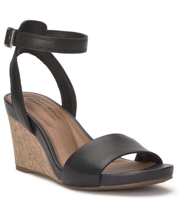 ラッキーブランド レディース シューズ サンダル アンクル Lucky Brand Womens Lyndankle Strap Wedge Sandals Black Summer Haze ブラッ