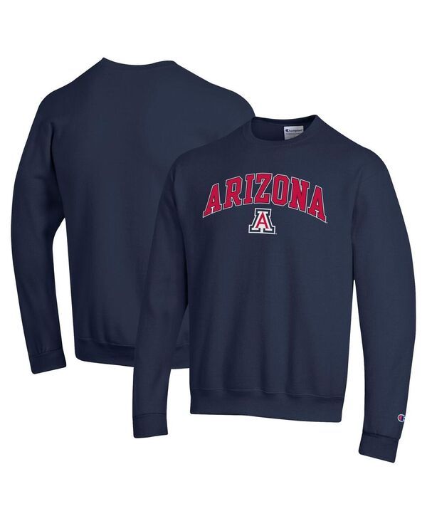 チャンピオン メンズ アウター パーカー・スウェット シャツ ロゴ Champion Mens Navy Arizona Wildcats Arch Over Logo Pullover Sweats