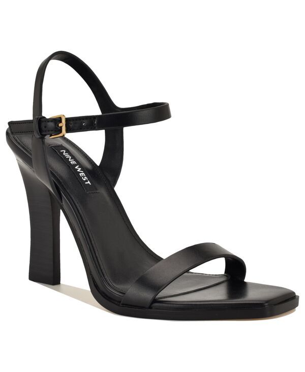 ナインウェスト レディース シューズ サンダル ヒール Nine West Womens Joany Square Toe Block Heel Dressandals Black ブラック
