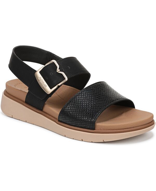 ドクター・ショール レディース シューズ サンダル Dr Scholls Womens Posie Slingback Sandals Black Faux Leather ブラック