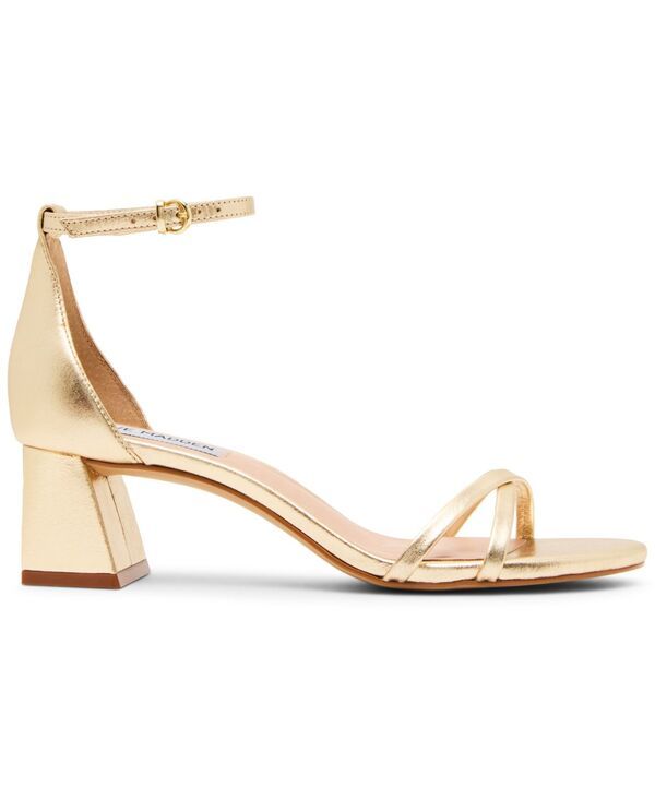 スティーブ マデン レディース シューズ サンダル ヒール Steve Madden Womens Rae Strappy BlockHeel Sandals Gold Metallic ゴールド スティーブ マデン レディース シューズ サンダル ヒール Steve Madden Womens Rae Strappy BlockHeel Sandals Gold Metallic ゴールド