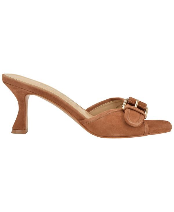 ゲス レディース シューズ サンダル ヒール GUESS Womens Dista Buckle Kitten Heel Dressandals Caramel Suede