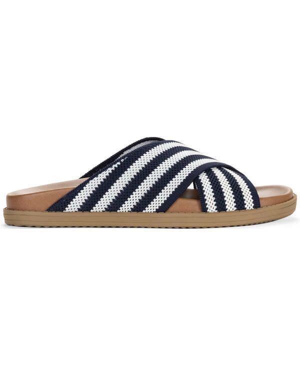 スタイルアンドコー レディース シューズ サンダル ニット Style Co Womens Roryy Knit XBand Footbed Sandals Blue Stripe ブルー スタイルアンドコー レディース シューズ サンダル ニット Style Co Womens Roryy Knit XBand Footbed Sandals Blue Stripe ブルー