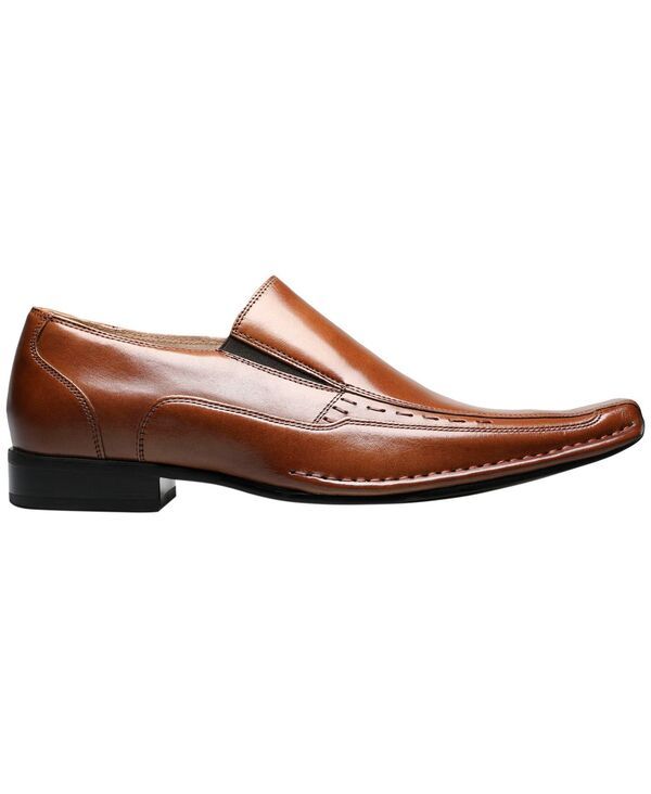 ステイシーアダムス メンズ シューズ スリッポン・ローファー レザー Stacy Adams Mens Templin Leather Bike Toe Loafers Cognac
