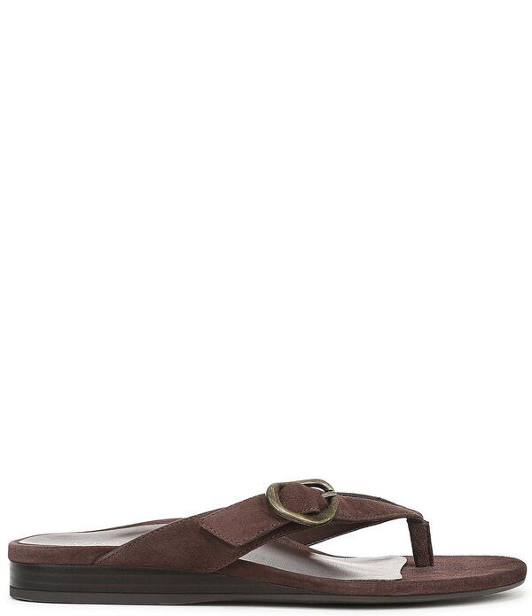バイオニック レディース シューズ サンダル ミニ スエード Vionic Grove Suede Mini Wedge Thong Sandals Chocolate Ganache チョコレート