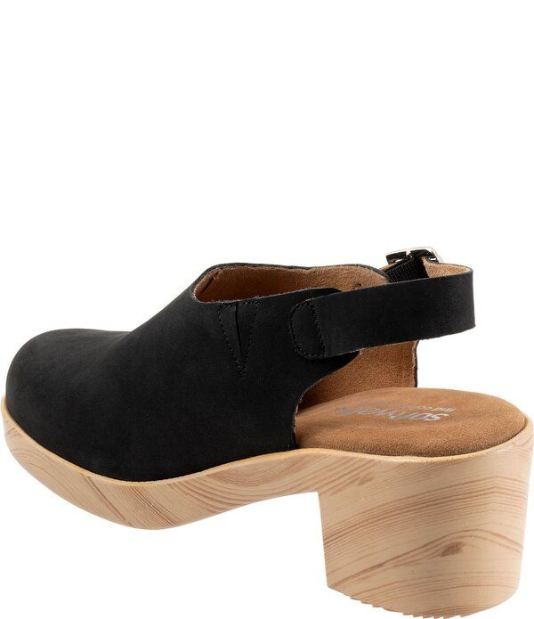 ソフトウォーク レディース シューズ サンダル スエード SoftWalk Womens Fairbanks Nubuck Suede Slingback Clogs Black ブラック ソフトウォーク レディース シューズ サンダル スエード SoftWalk Womens Fairbanks Nubuck Suede Slingback Clogs Black ブラック