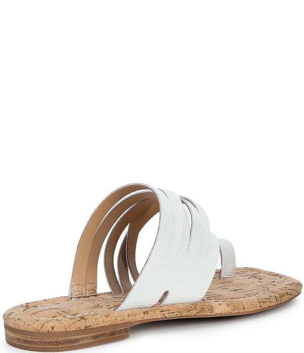 ドナルドプリネール レディース シューズ サンダル レザー Donald Pliner Hazie Leather Strappy Toe Ring Flat Sandals Porcelain