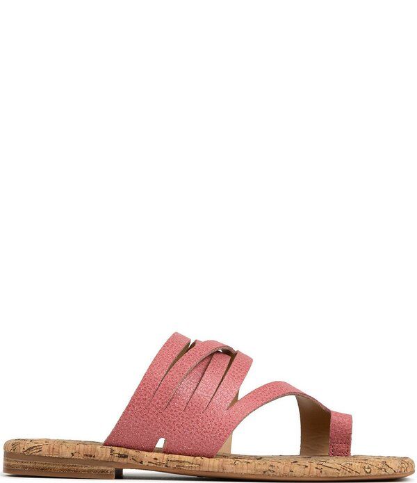 ドナルドプリネール レディース シューズ サンダル レザー Donald Pliner Hazie Leather Strappy Toe Ring Flat Sandals Pink ピンク