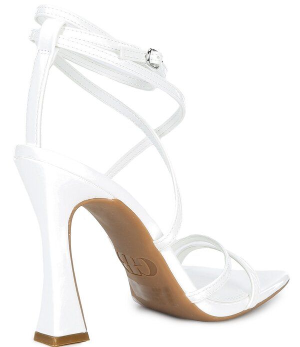 ジービー レディース シューズ サンダル アンクル GB GoldenHour Patent Strappy Ankle Strap Dressandals White ホワイト