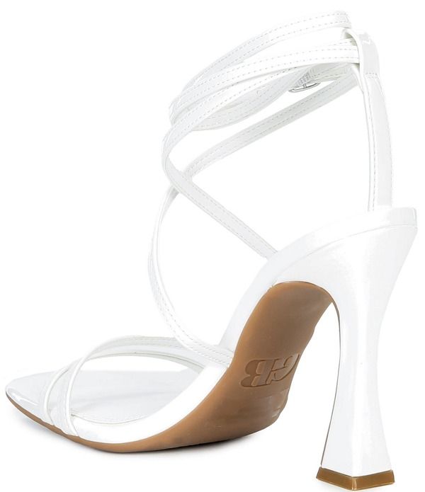 ジービー レディース シューズ サンダル アンクル GB GoldenHour Patent Strappy Ankle Strap Dressandals White ホワイト