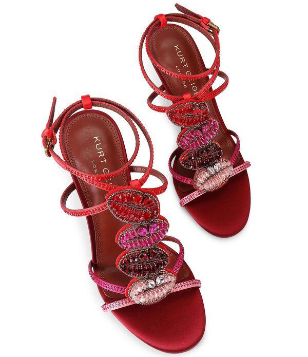 カートジェイガーロンドン レディース シューズ サンダル サテン Kurt Geiger London Satin Kiss Crystal Embellishedressandals Red レッド カートジェイガーロンドン レディース シューズ サンダル サテン Kurt Geiger London Satin Kiss Crystal Embellishedressandals Red レッド
