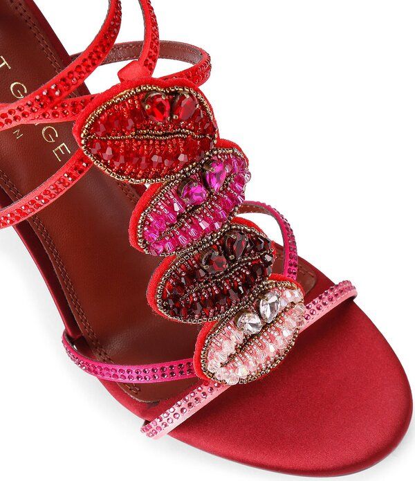 カートジェイガーロンドン レディース シューズ サンダル サテン Kurt Geiger London Satin Kiss Crystal Embellishedressandals Red レッド カートジェイガーロンドン レディース シューズ サンダル サテン Kurt Geiger London Satin Kiss Crystal Embellishedressandals Red レッド