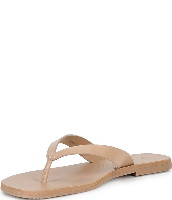 ジャンビニ レディース シューズ サンダル レザー Gianni Bini Steffan Leather Thong Sandals Dark Sierra Tan タン