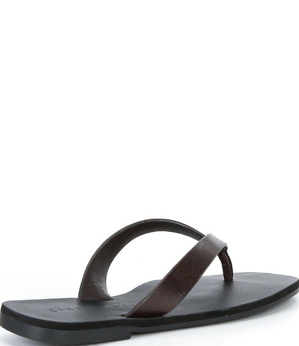 ジャンビニ レディース シューズ サンダル レザー Gianni Bini Steffan Leather Thong Sandals Dark Brown Roast ブラウン