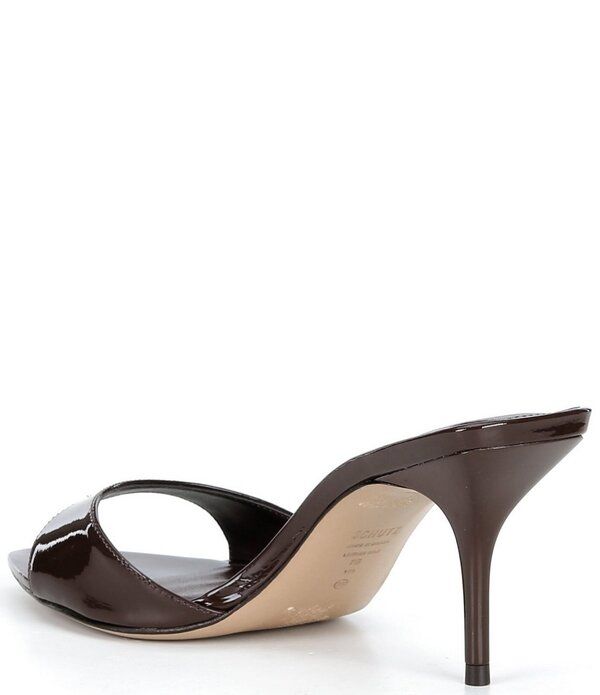 シュッツ レディース シューズ サンダル レザー Schutz Elodie Patent Leather Stiletto Slide Sandals Root Brown ブラウン シュッツ レディース シューズ サンダル レザー Schutz Elodie Patent Leather Stiletto Slide Sandals Root Brown ブラウン