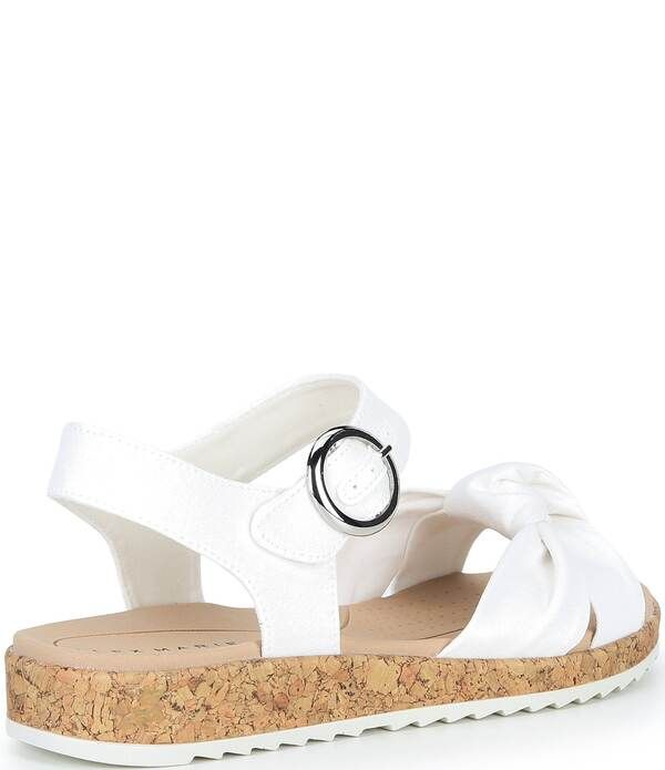 アレックスマリー レディース シューズ サンダル アンクル Alex Marie Fritz Canvas Knotted Ankle Wrap Sandals White ホワイト