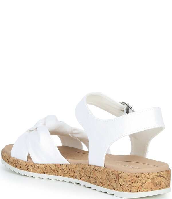 アレックスマリー レディース シューズ サンダル アンクル Alex Marie Fritz Canvas Knotted Ankle Wrap Sandals White ホワイト
