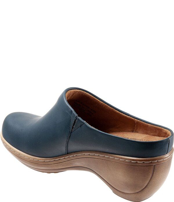 ソフトウォーク レディース シューズ サンダル レザー SoftWalk Madison Leather Clogs Navy ネイビー