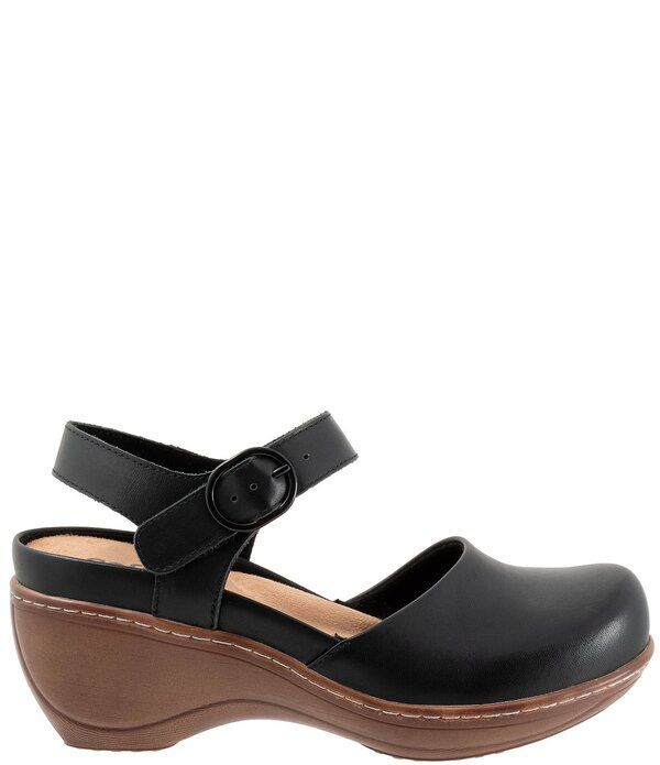 ソフトウォーク レディース シューズ サンダル アンクル レザー SoftWalk Mabelleather Ankle Strap Clogs Black ブラック ソフトウォーク レディース シューズ サンダル アンクル レザー SoftWalk Mabelleather Ankle Strap Clogs Black ブラック