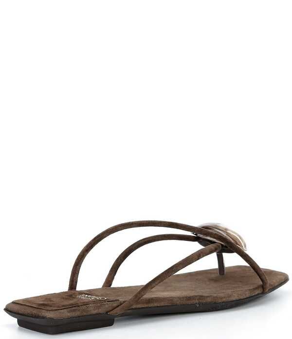 ジェフリー キャンベル レディース シューズ サンダル スエード Jeffrey Campbell Cosmosuede Stone Thong Flat Sandals Brown ブラウン