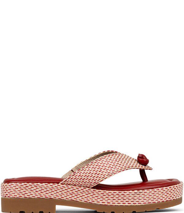 ドナルドプリネール レディース シューズ サンダル プラットフォーム Donald Pliner Sylverraffia Thong Platform Sandals Tomato