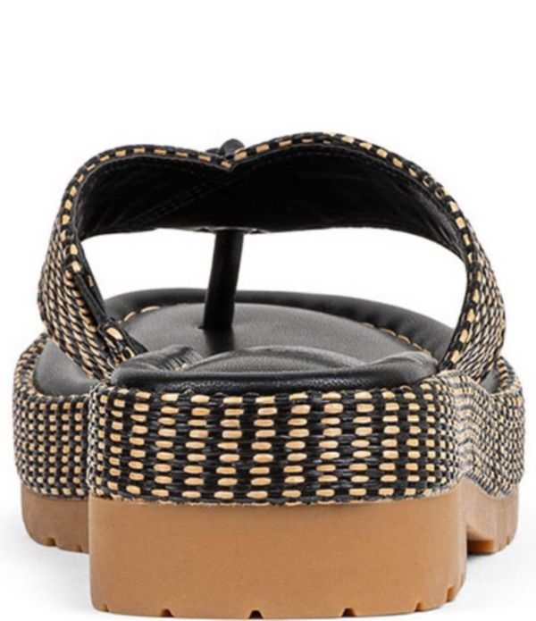 ドナルドプリネール レディース シューズ サンダル プラットフォーム Donald Pliner Sylverraffia Thong Platform Sandals Black ブラック