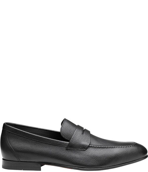 ジョンストンアンドマーフィー メンズ シューズ スリッポン・ローファー レザー Johnston Murphy Mens Higgins Leather Penny Keeper Loafers Bl
