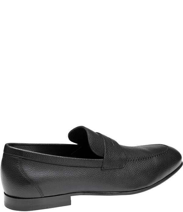 ジョンストンアンドマーフィー メンズ シューズ スリッポン・ローファー レザー Johnston Murphy Mens Higgins Leather Penny Keeper Loafers Bl