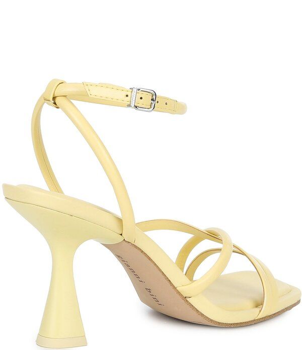 ジャンビニ レディース シューズ サンダル レザー Gianni Bini Rondo Leather Strappy Square Toe Dressandals Buttercream