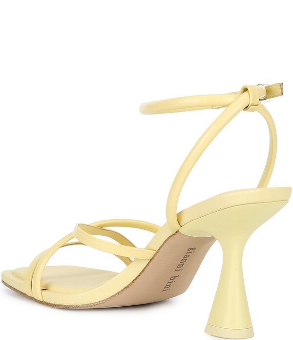 ジャンビニ レディース シューズ サンダル レザー Gianni Bini Rondo Leather Strappy Square Toe Dressandals Buttercream