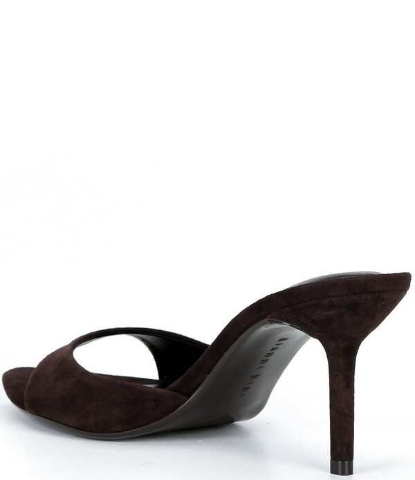 ジャンビニ レディース シューズ サンダル スエード Gianni Bini Camrun Suede Stiletto Slide Sandals Dark Brown Roast ブラウン