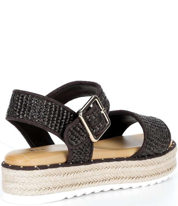ジャンビニ レディース シューズ サンダル プラットフォーム Gianni Bini Keegan Raffia Espadrille Platform Sandals Dark Brown Roas