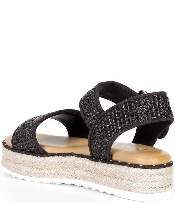 ジャンビニ レディース シューズ サンダル プラットフォーム Gianni Bini Keegan Raffia Espadrille Platform Sandals Dark Brown Roas