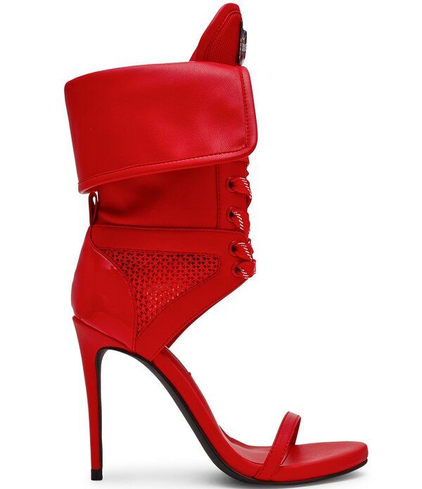 スティーブ マデン レディース シューズ サンダル Steve Madden Casella Fold Over Stiletto Sport Dressandals Red レッド