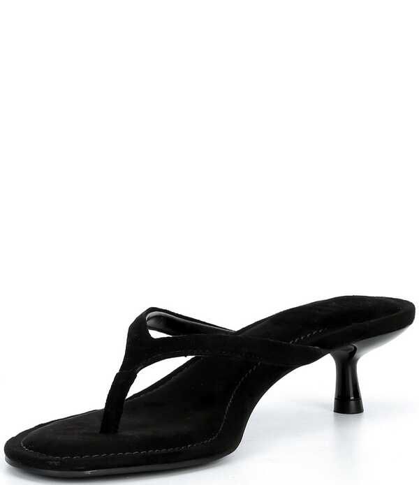 ジービー レディース シューズ サンダル スエード ヒール GB 90sBaby Suede Heeled Thong Dressandals Black ブラック
