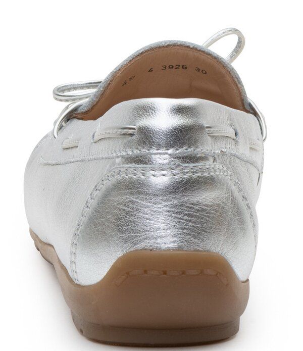 アラ レディース シューズ レザー aramarillo Bow Detaileather MocToe Boat Shoesilver シルバー アラ レディース シューズ レザー aramarillo Bow Detaileather MocToe Boat Shoesilver シルバー