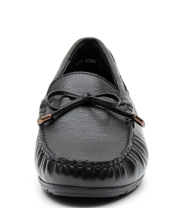 アラ レディース シューズ レザー aramarillo Bow Detaileather MocToe Boat Shoes Black ブラック アラ レディース シューズ レザー aramarillo Bow Detaileather MocToe Boat Shoes Black ブラック