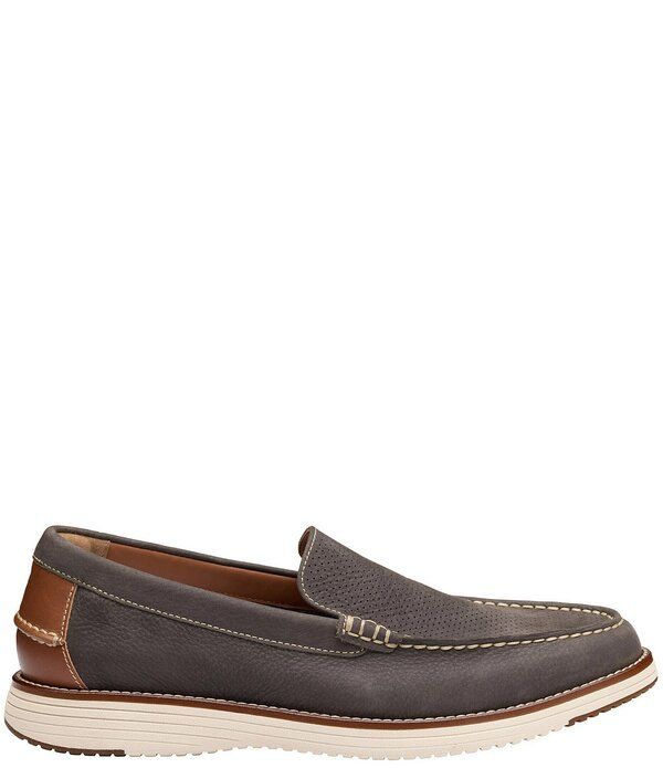ジョンストンアンドマーフィー メンズ シューズ スリッポン・ローファー Johnston Murphy Mens Upton Perforated Nubuck Venetian Loafers Ch